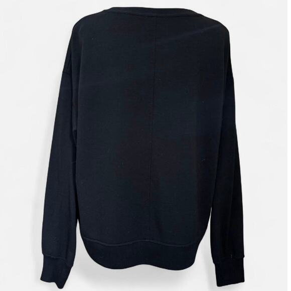 Britney Oversized Buttery Soft Mandala Rhinestone Black Pullover Sweater Size L - Picture 3 of 4